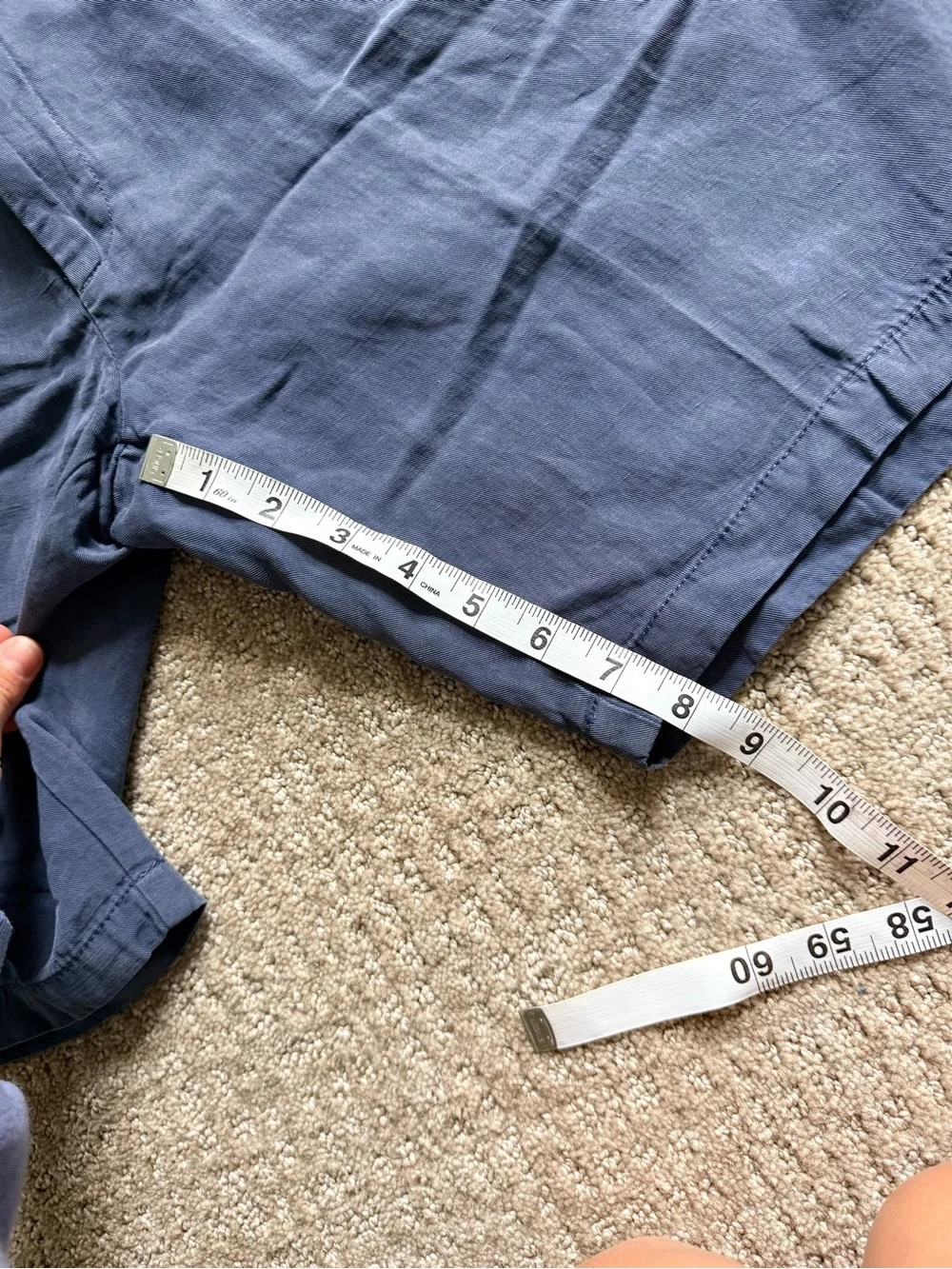 NWT Scott Barber Men’s Linen Blend Shorts – Size 34 – Blue – 8” Inseam